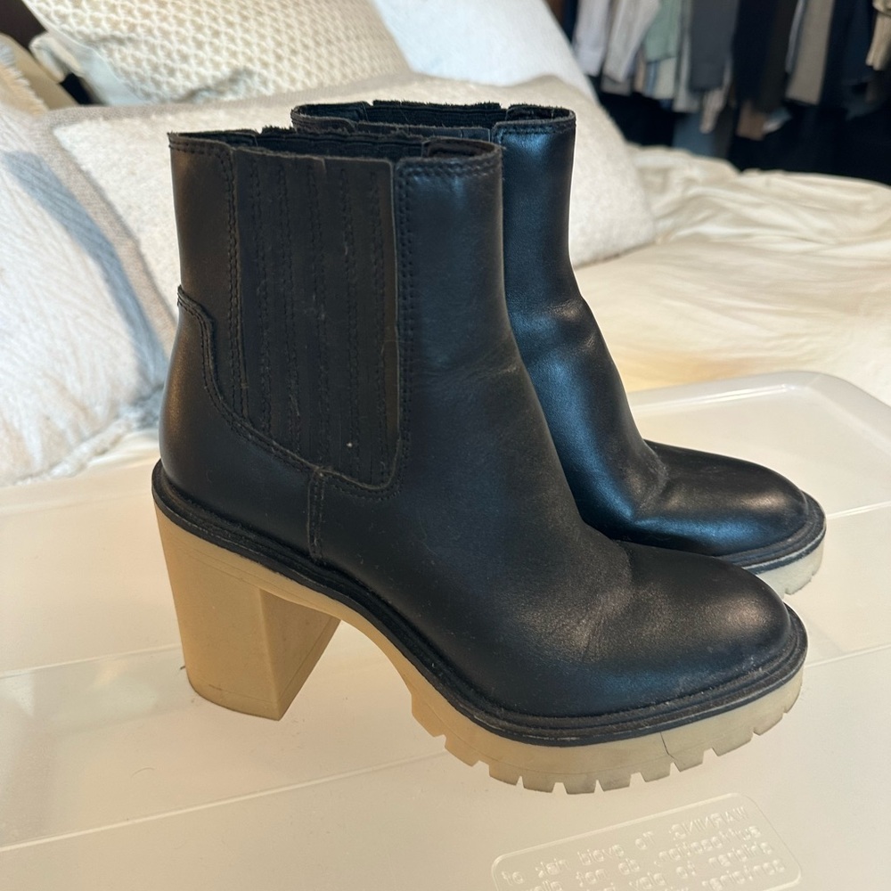 Dolce Vita Black Leather Booties